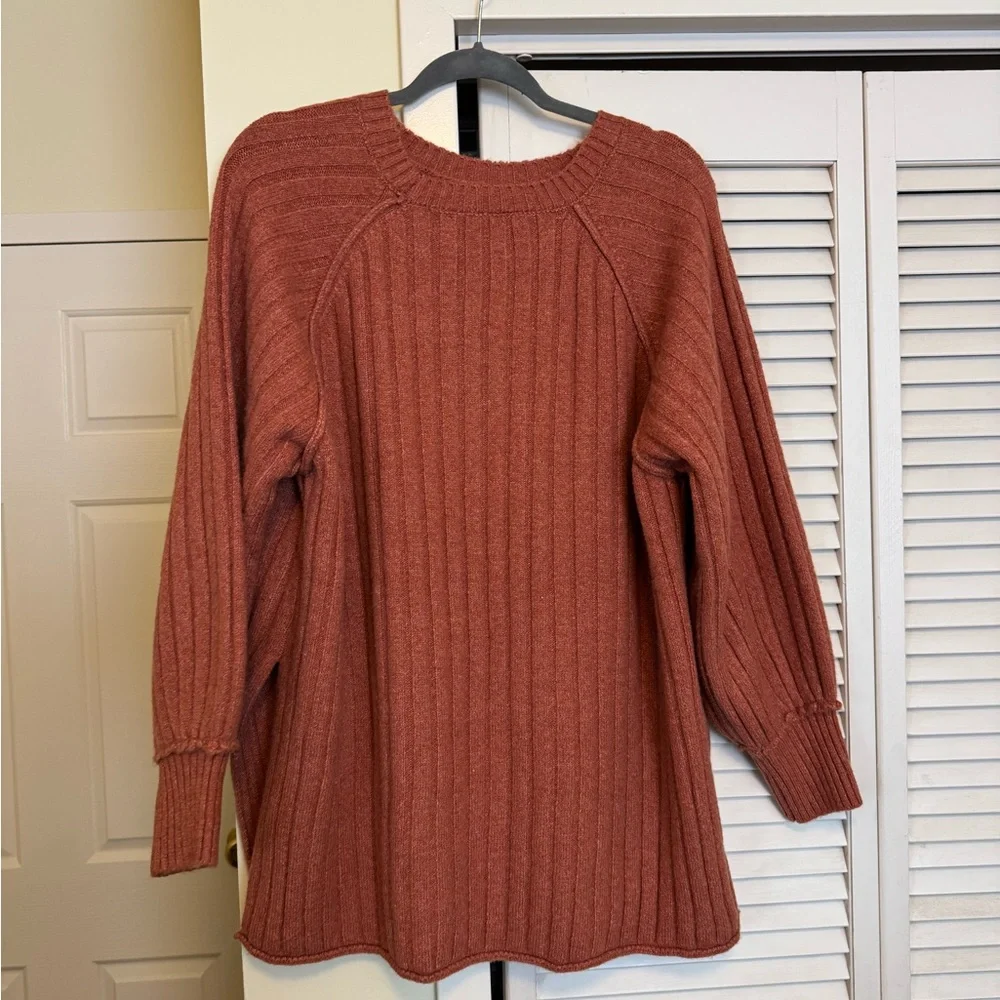Altar'd State Rust Ribbed Sweater - Picture 2 of 4